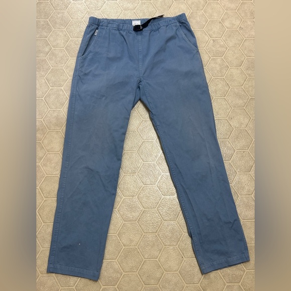 Men’s Medium Gramicci Blue 100% Cotton Heavy Duty Belted Gusset Crotch G Pants - Picture 1 of 16
